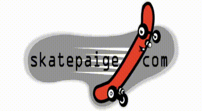 SkatePaige animated skootie skateboard logo
